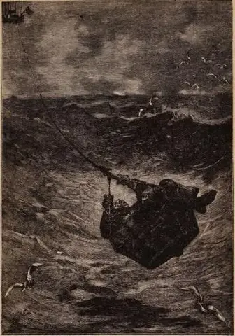 Illustration ur Ingenjör Roburs luftfärd (1894), sida 121