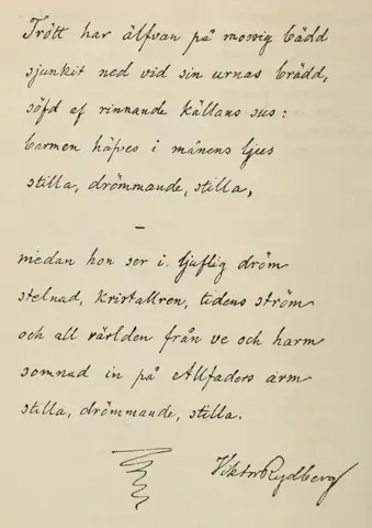 Illustration ur Viktor Rydberg. En Lefnadsteckning. Senare delen (1900), sida 730