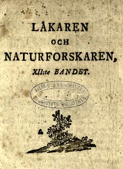 Wecko-Skrift för Läkare och Naturforskare. Tolfte bandet omslag