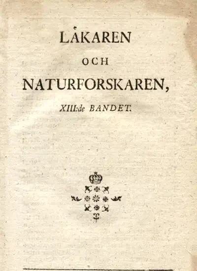 Wecko-Skrift för Läkare och Naturforskare. Trettonde bandet omslag