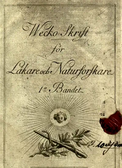 Wecko-Skrift för Läkare och Naturforskare omslag